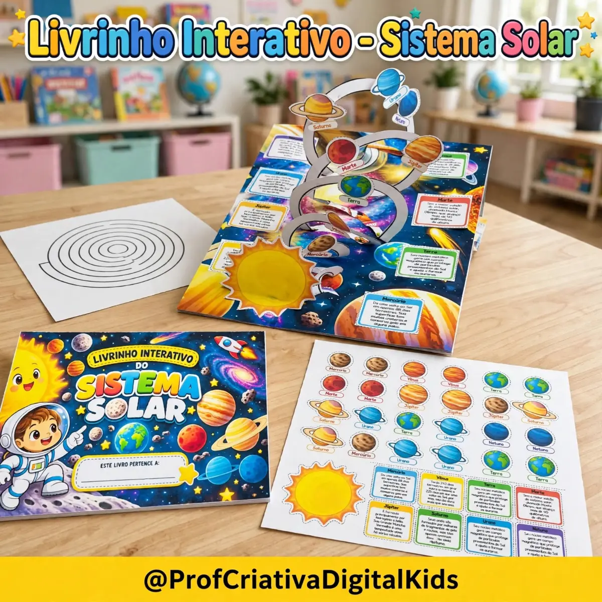 Livrinho Interativo Sistema Solar - Recurso Pedagógico — Jogos pedagógicos para Educação Infantil: Com o Livrinho…