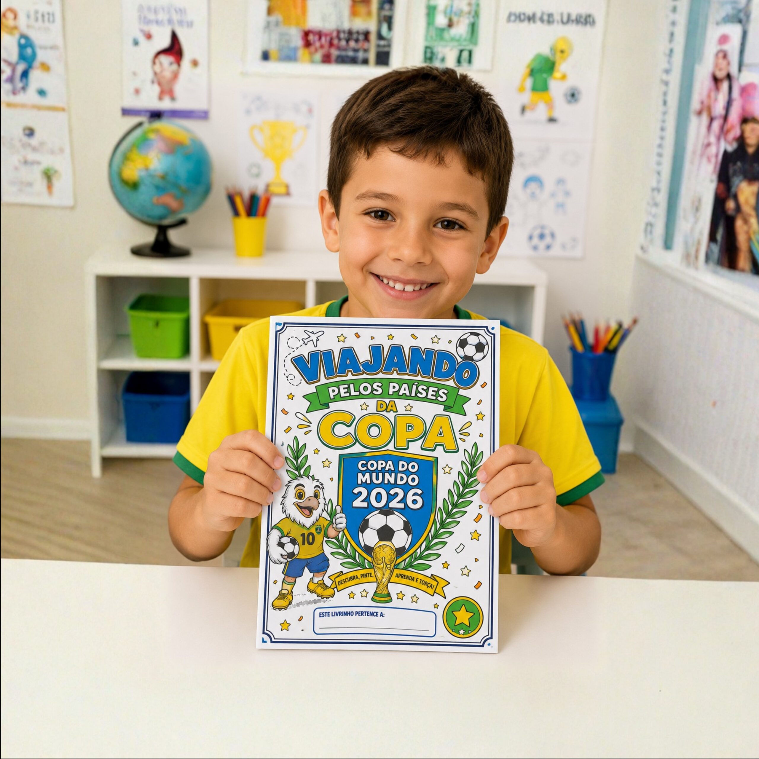 Livrinho para colorir – viajando pelos países da copa 2026 – PDF para Imprimir — capa do material