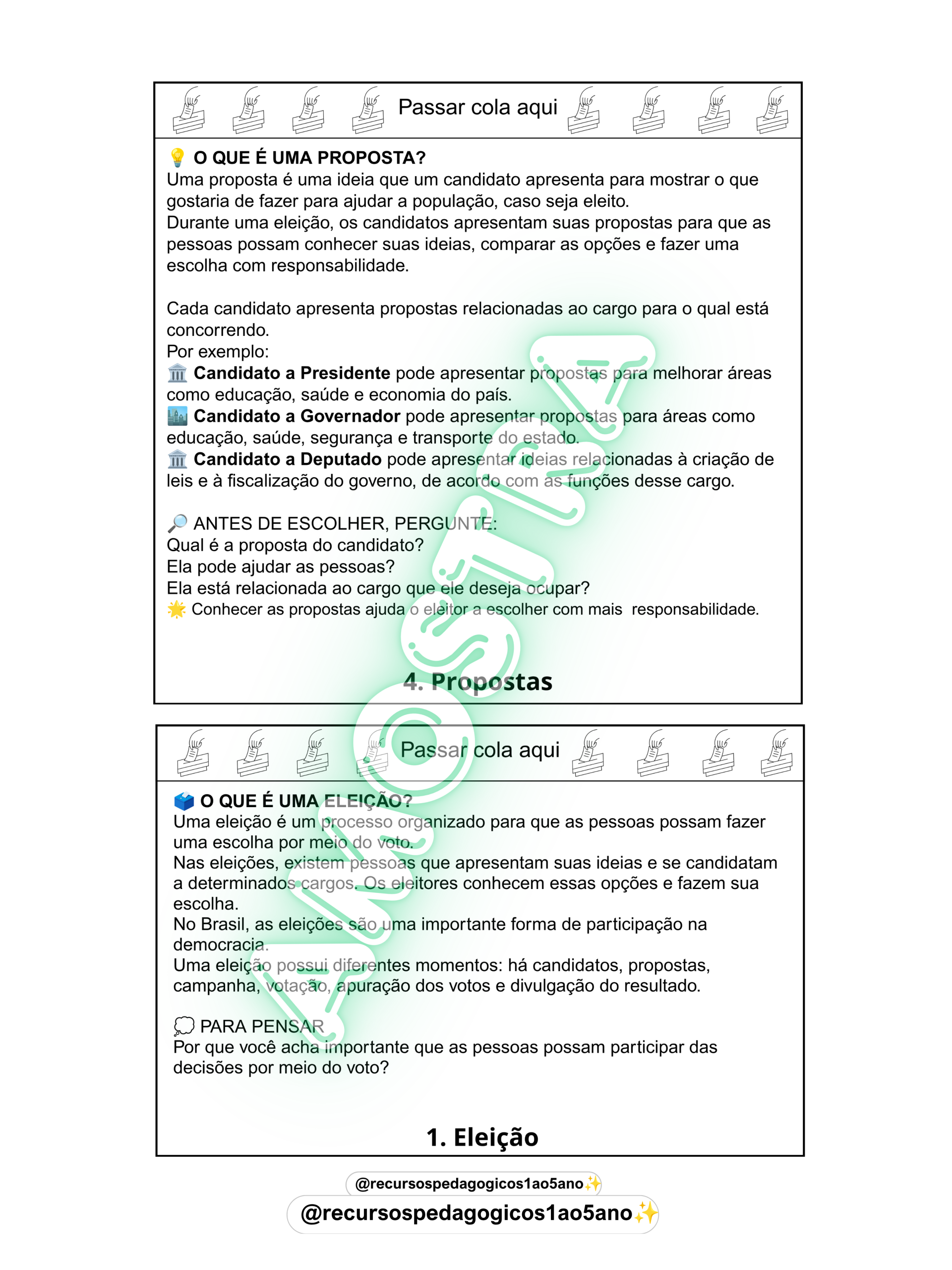 Livrinhos conhecendo as eleições + Cargos e Funções – PDF para Imprimir | Anos Iniciais — amostra 4: LIVRINHOS CONHECENDO…