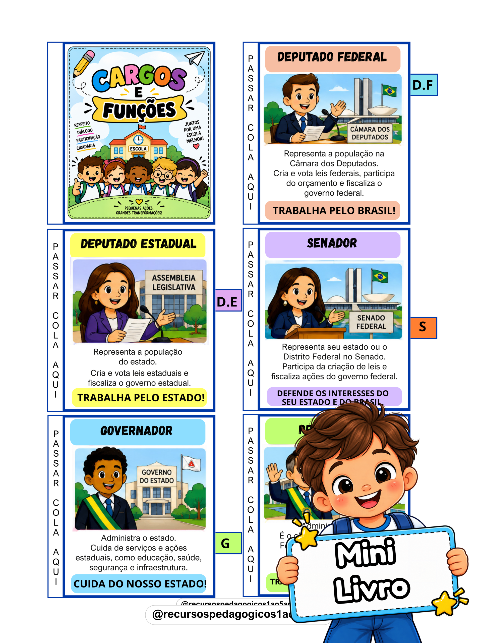 Livrinhos conhecendo as eleições + Cargos e Funções – PDF para Imprimir | Anos Iniciais — amostra 5: LIVRINHOS CONHECENDO…