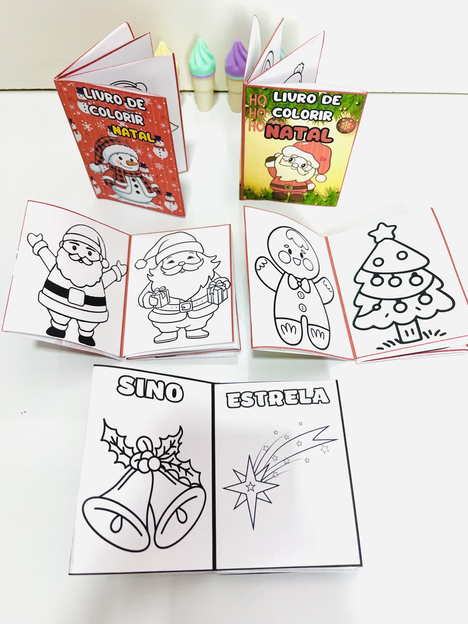 Livrinhos de natal para montar e colorir – PDF para Imprimir | Educação Infantil — amostra 3: Formato e entrega Livrinhos de natal para montar e colorir – PDF para Imprimir | Educação Infantil — amostra 3: Formato e entrega