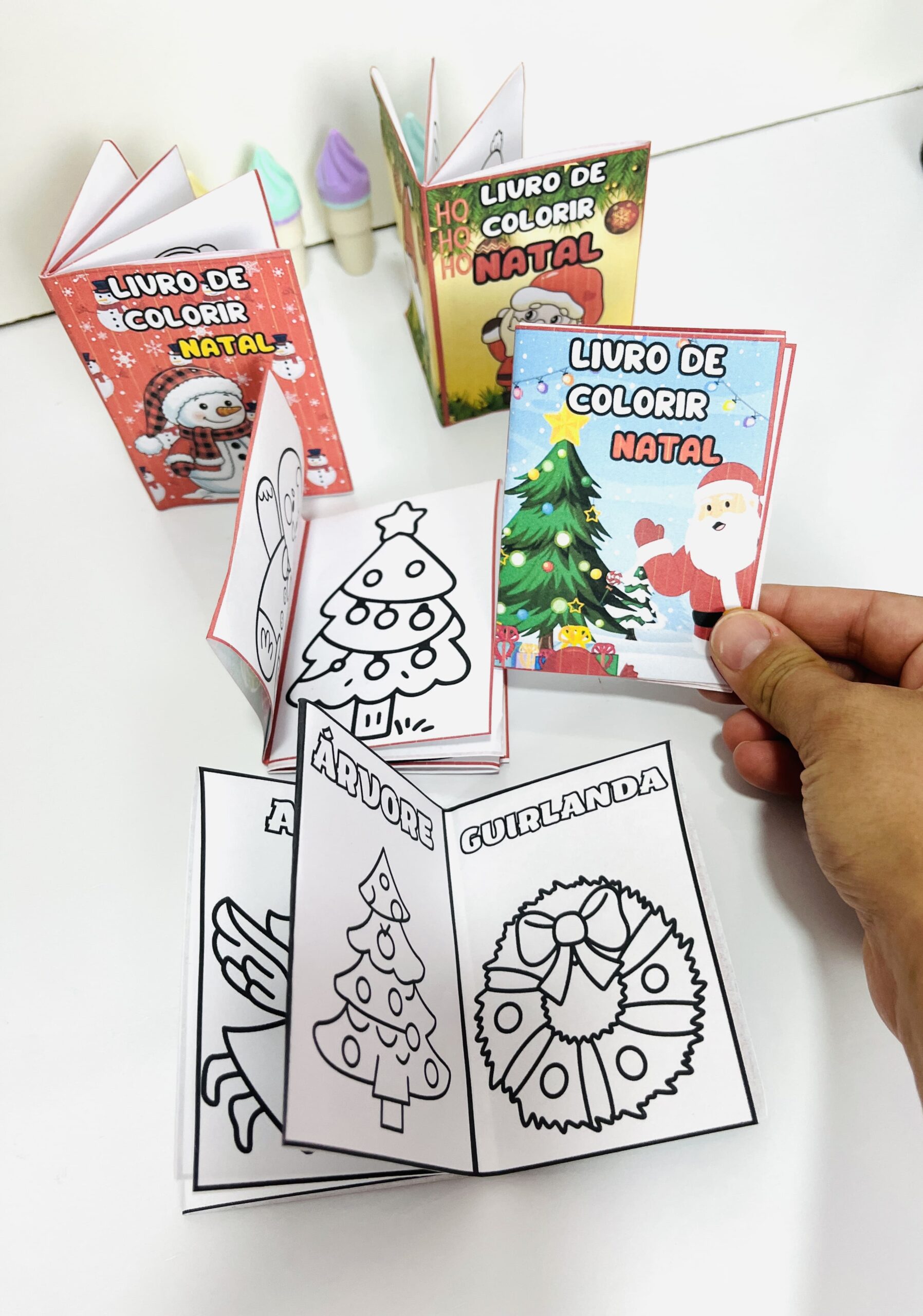 Livrinhos de natal para montar e colorir – PDF para Imprimir | Educação Infantil — Datas comemorativas para Educação…