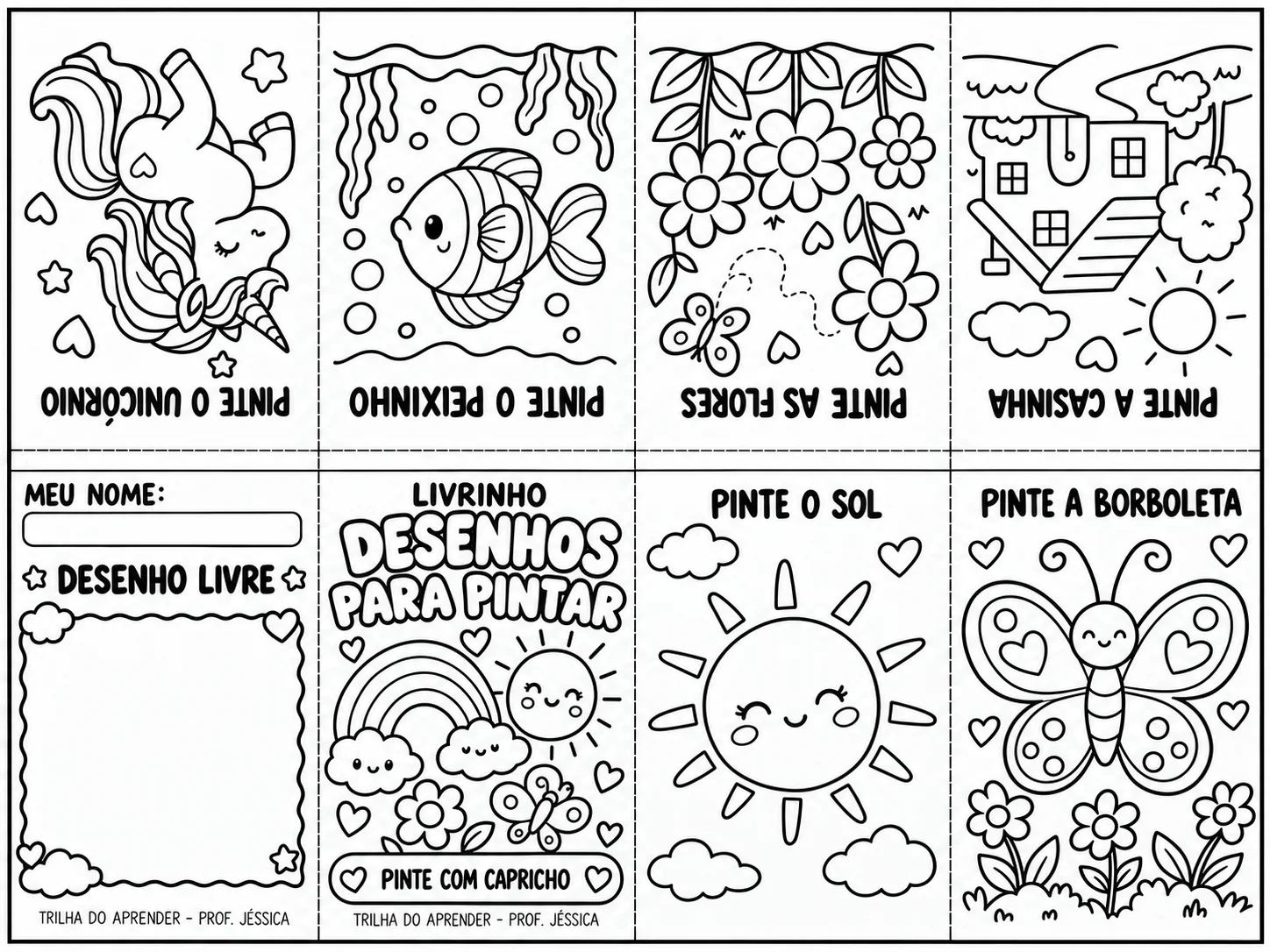 Livrinhos Divertidos – Dia das Crianças ] — amostra 4: 5 livrinhos divertidos para imprimir, dobrar e montar