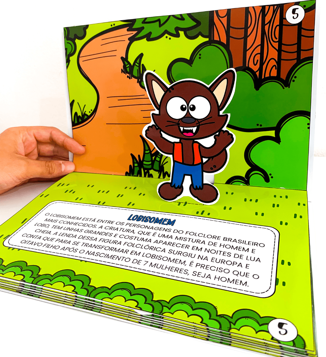 Livro 3D de Folclore Brasileiro: Personagens para Imprimir — amostra 5: Explore personagens do folclore brasileiro com um…