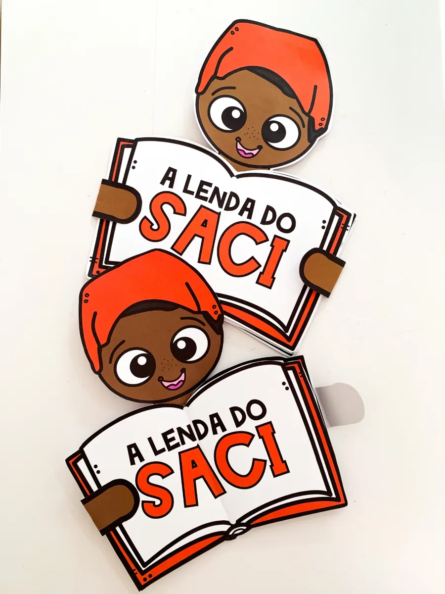 Livro 3D do Saci Pererê para Educação Infantil e Anos Iniciais — amostra 1: Celebre o dia do Saci com grande estilo com…