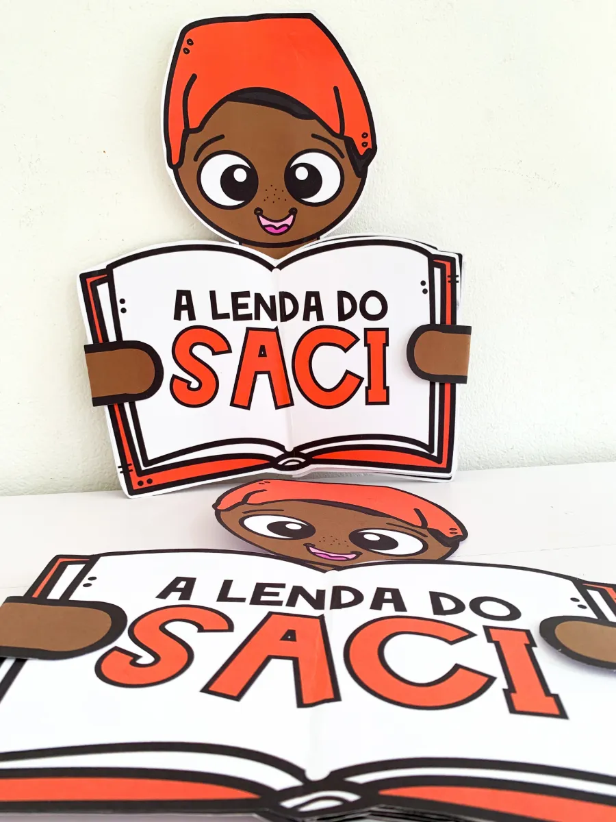 Livro 3D do Saci Pererê para Educação Infantil e Anos Iniciais — amostra 2: Celebre o dia do Saci com grande estilo com…