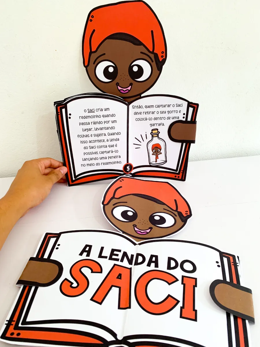 Livro 3D do Saci Pererê para Educação Infantil e Anos Iniciais — amostra 4: Celebre o dia do Saci com grande estilo com…