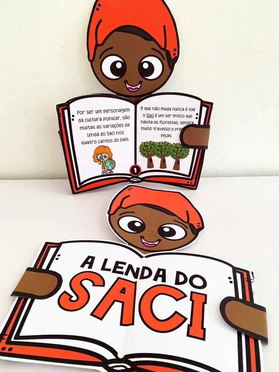 Livro 3D do Saci Pererê para Educação Infantil e Anos Iniciais — amostra 6: Celebre o dia do Saci com grande estilo com…