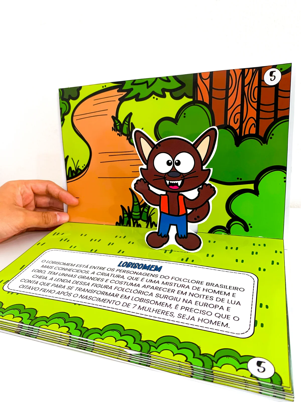 Livro 3D - Personagens do Folclore – PDF para Imprimir — amostra 1: O que vem no material