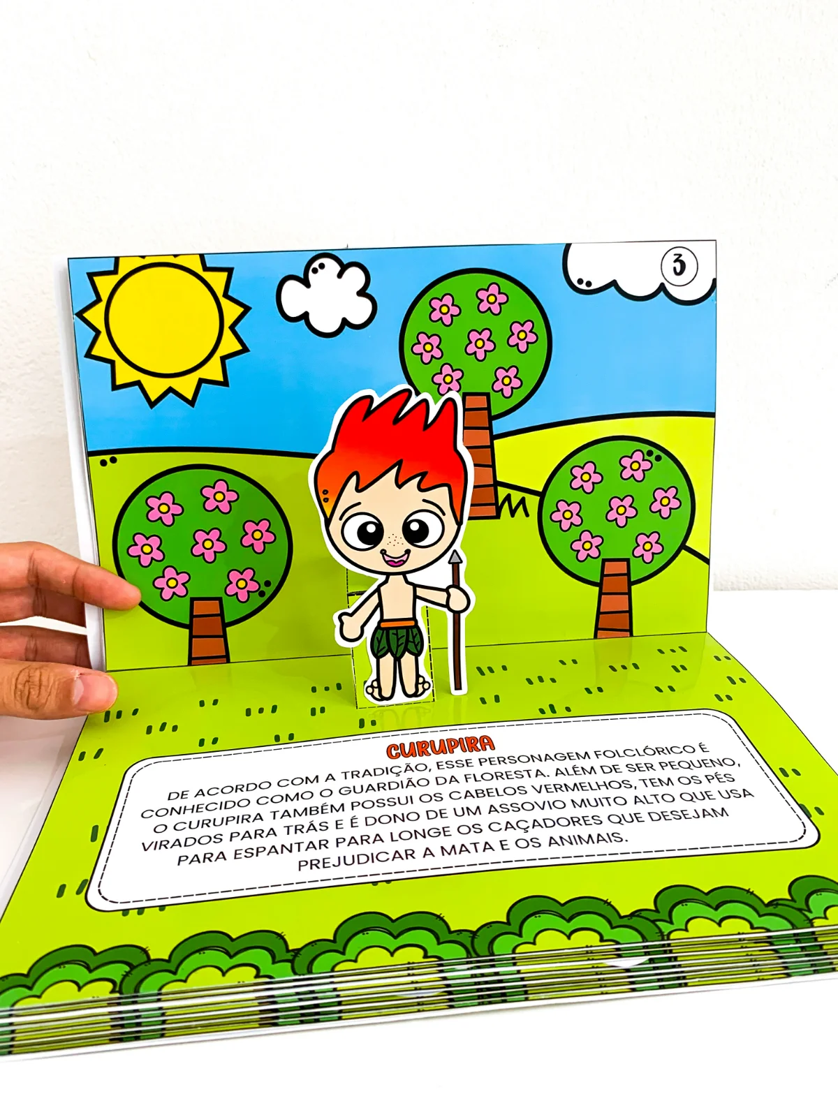 Livro 3D - Personagens do Folclore – PDF para Imprimir — amostra 3: Livro 3D para trabalhar o Folclore com crianças da…