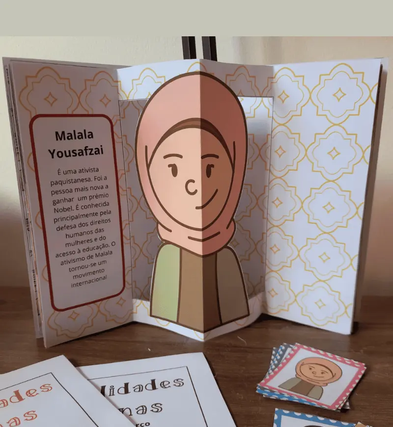 Livro 3D Personalidades Femininas para o Dia da Mulher — amostra 5: Apresente mulheres que marcaram a história com um livro…