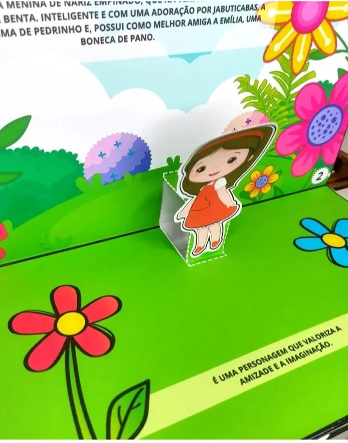 LIVRO 3D SÍTIO DO PICAPAU AMARELO — amostra 4: Arquivo com 28 folhas Com tutorial de montagem