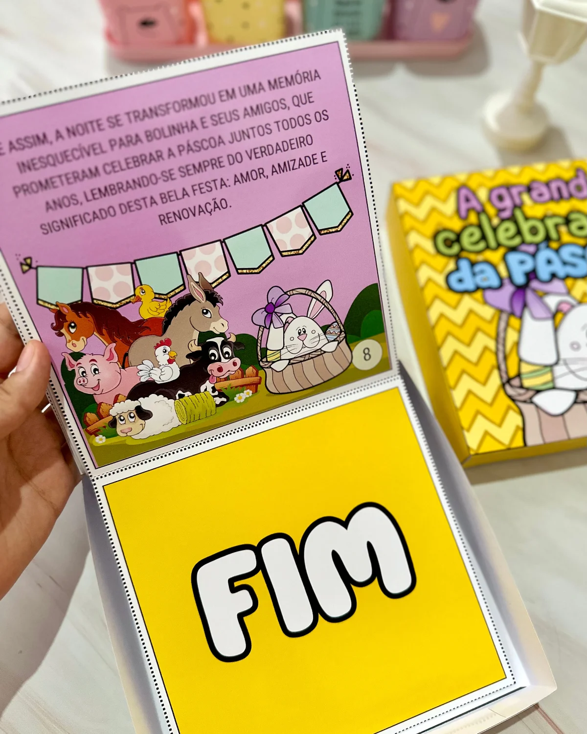 Livro A Grande Celebração da Páscoa – PDF para Imprimir — amostra 4: Essa história vai em formato de caixa e irá encantar…