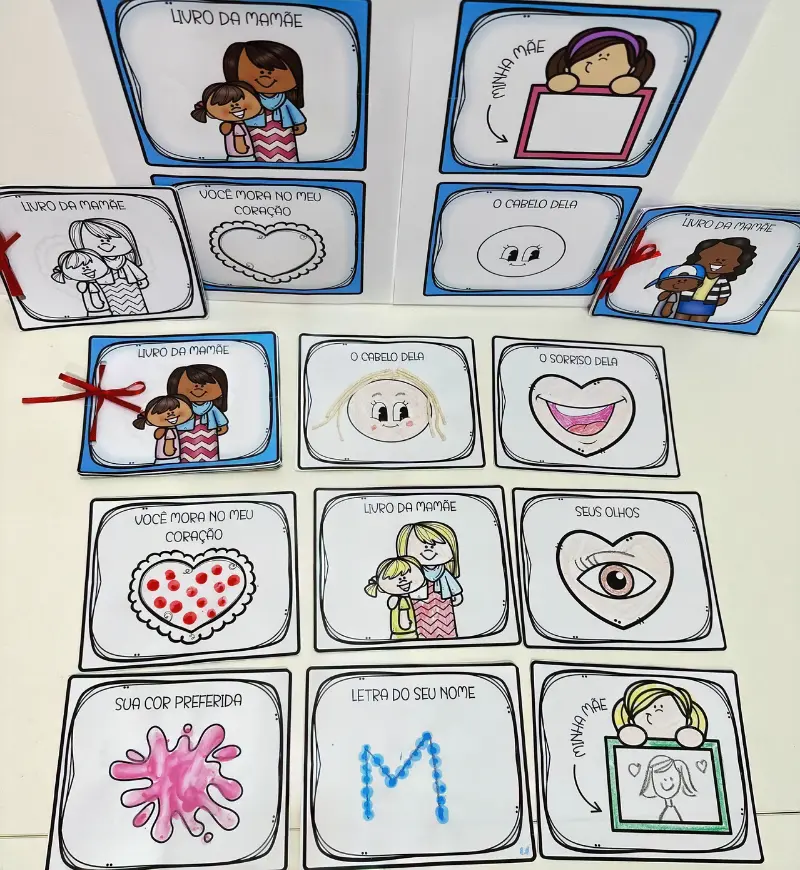 Livro da Mamãe: atividades para o Dia das Mães em PDF — amostra 6: Trabalhe o Dia das Mães com tinta, colagem e pintura no…