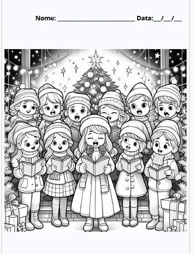 🎄✨ LIVRO DE COLORIR DE NATAL – UM LINDO CORAL DE NATAL 🎶🖍️ — amostra 1: Uma atividade encantadora para deixar o clima…