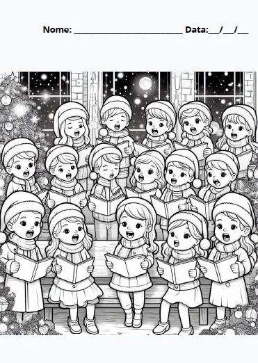 🎄✨ LIVRO DE COLORIR DE NATAL – UM LINDO CORAL DE NATAL 🎶🖍️ — amostra 2: Uma atividade encantadora para deixar o clima…