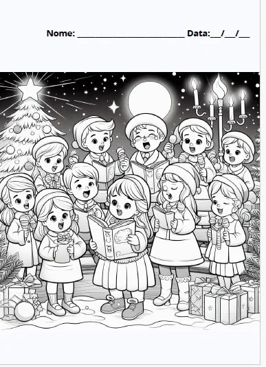 🎄✨ LIVRO DE COLORIR DE NATAL – UM LINDO CORAL DE NATAL 🎶🖍️ — amostra 3: Uma atividade encantadora para deixar o clima…
