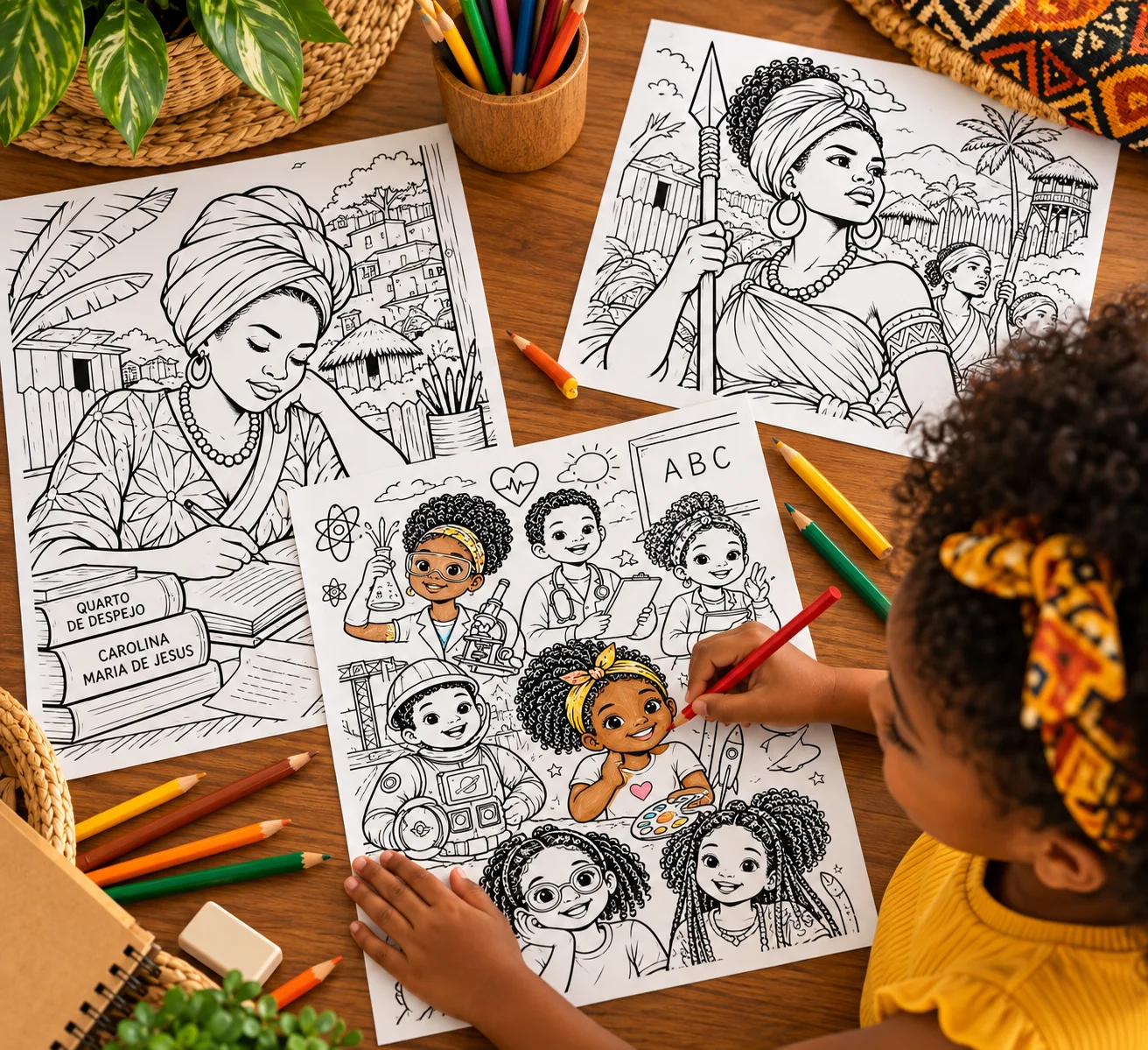 Livro de Colorir Dia da Consciência Negra – 11 Ilustrações — amostra 1: Livro de Colorir – Dia da Consciência Negra | 11…