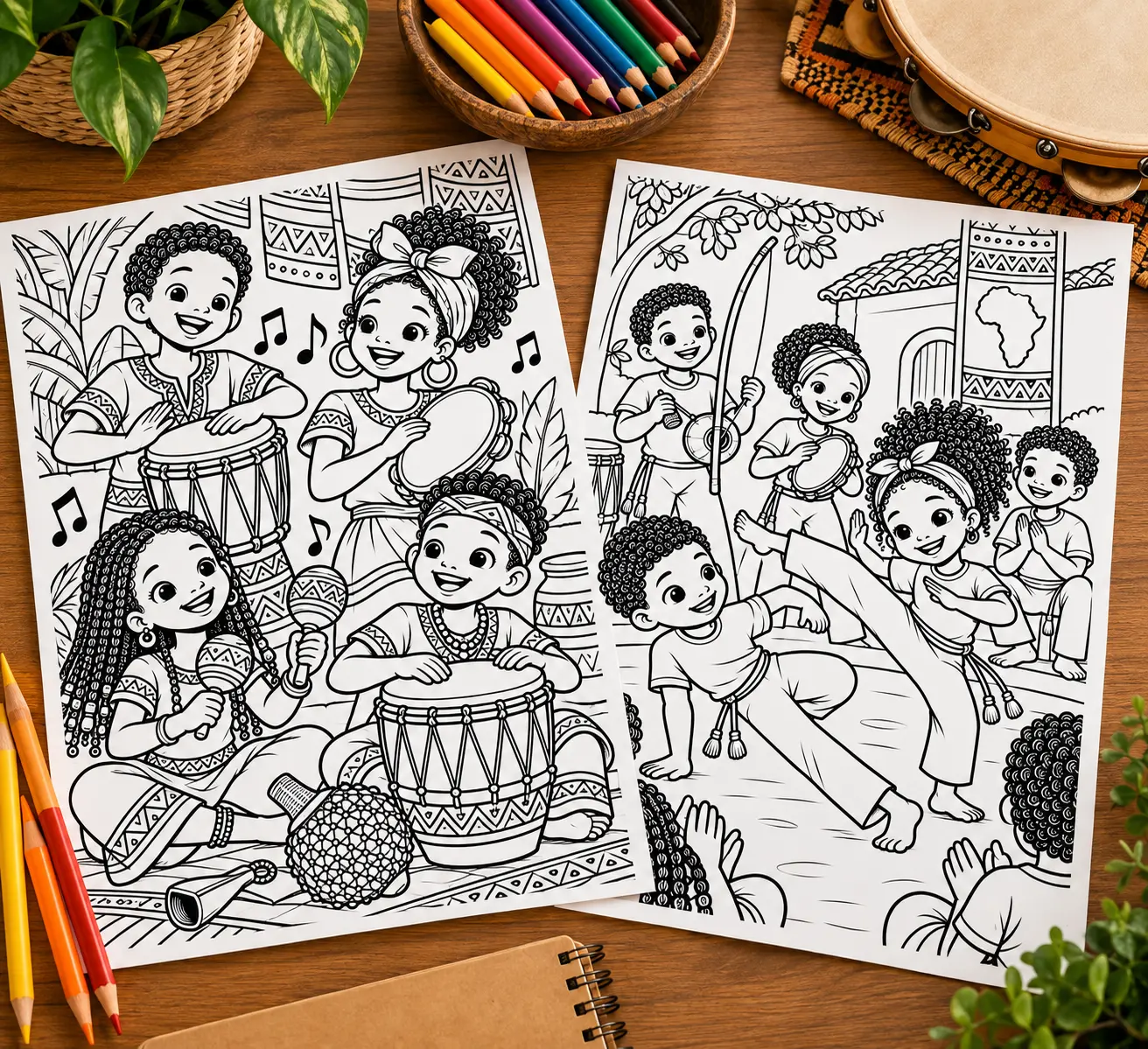 Livro de Colorir Dia da Consciência Negra – 11 Ilustrações — amostra 4: Livro de colorir sobre a Consciência Negra com 11…
