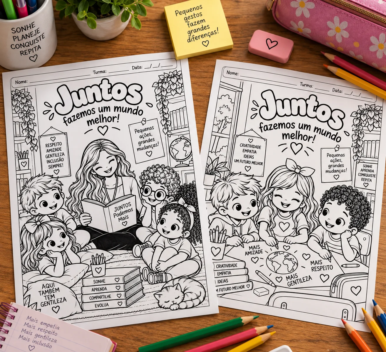 Livro de Colorir Setembro Amarelo: Você Não Está Sozinho — amostra 1: Livrinho de Colorir Setembro Amarelo – Você Não Está…