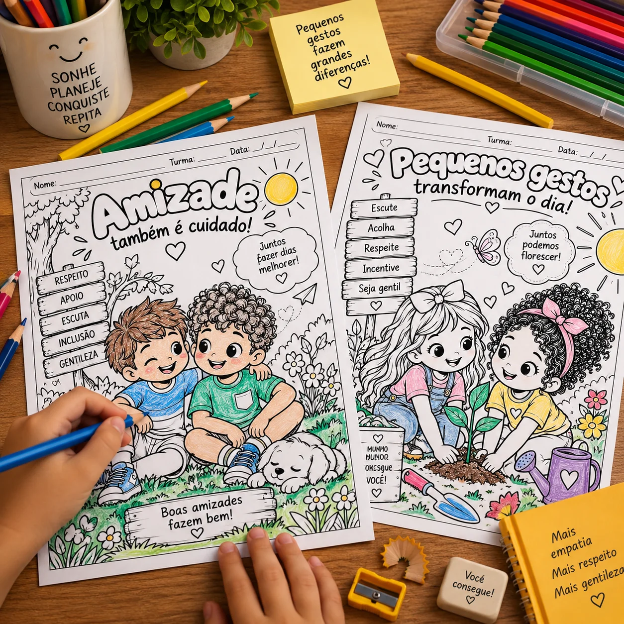 Livro de Colorir Setembro Amarelo: Você Não Está Sozinho — amostra 3: Uma proposta delicada e lúdica para colorir,…