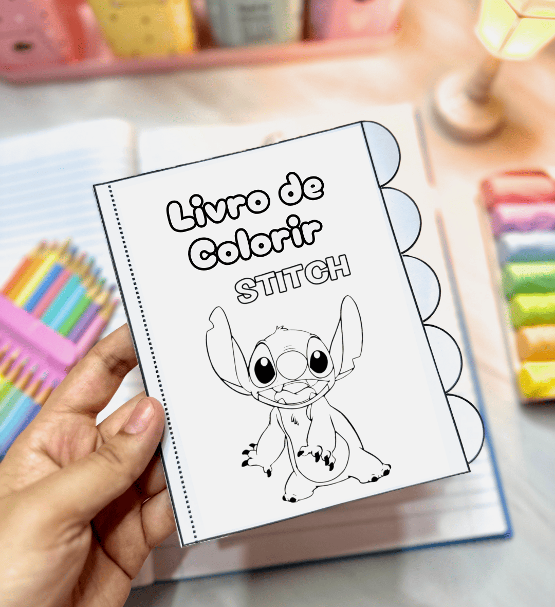 Livro de colorir Stitch: PDF para Educação Infantil e Anos Iniciais — capa do material