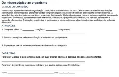 Livro Adaptado 7º Ano: Ciências, Inglês e Projeto de Vida — capa do material