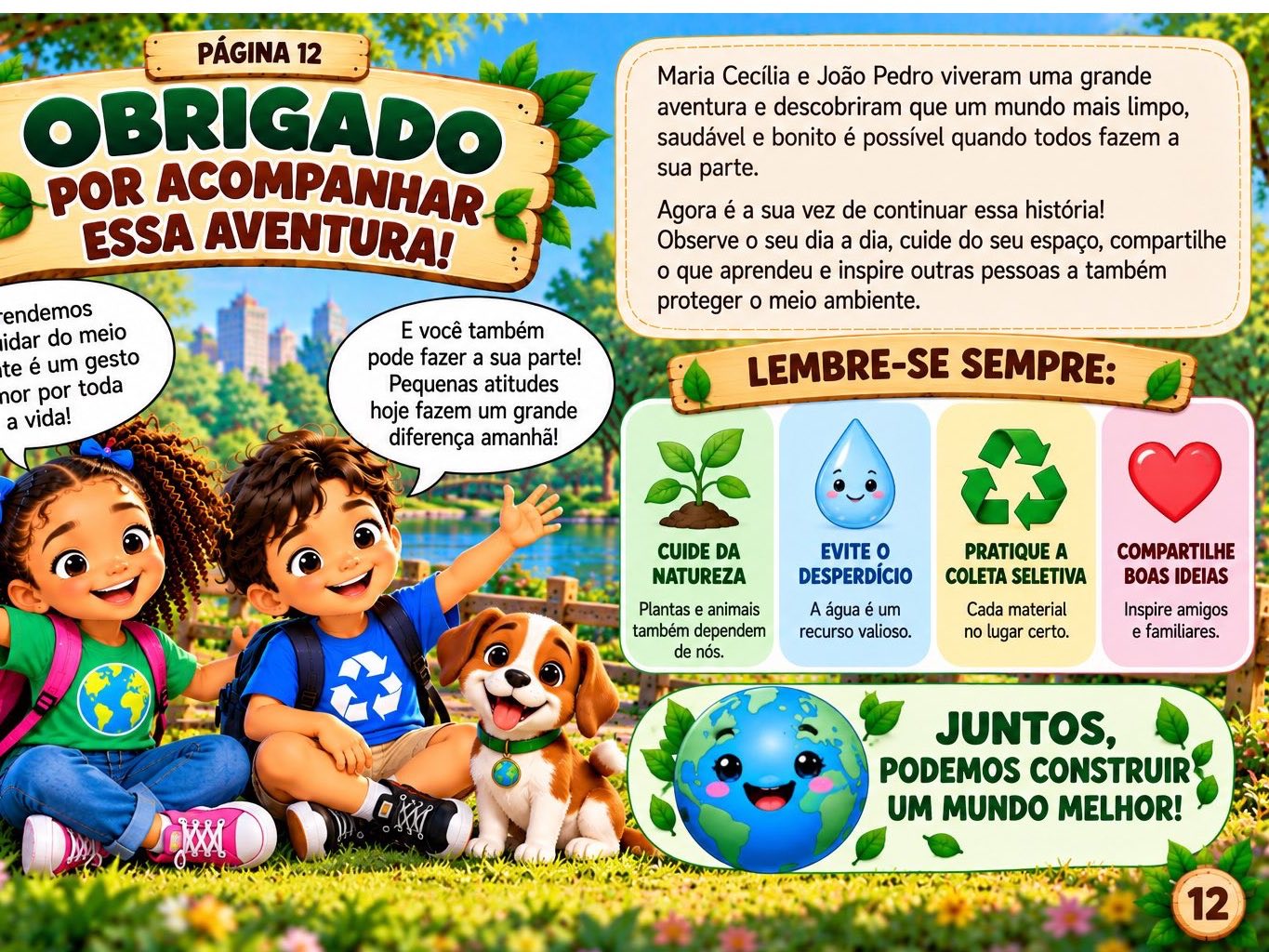 Livro Infantil Meio Ambiente e Reciclagem – A Turma da Reciclagem — amostra 5: Livro infantil educativo sobre reciclagem e…