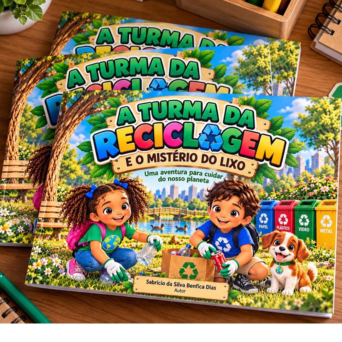 Livro Infantil Meio Ambiente e Reciclagem – A Turma da Reciclagem — capa do material