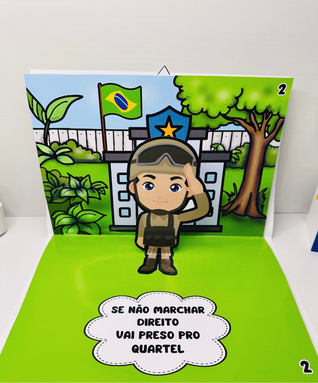 Livro musical 3D de Marcha Soldado para imprimir — amostra 1: Uma proposta de montagem para o Dia do Soldado