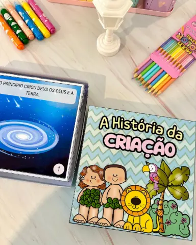 Livro na Caixa A História da Criação em PDF para Ministério Infantil — capa do material
