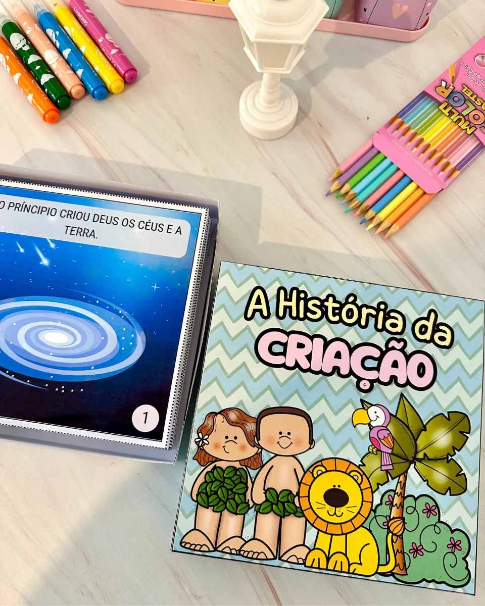 Livro na Caixa A História da Criação em PDF para Ministério Infantil — Atividades para Educação Infantil: O recurso é…