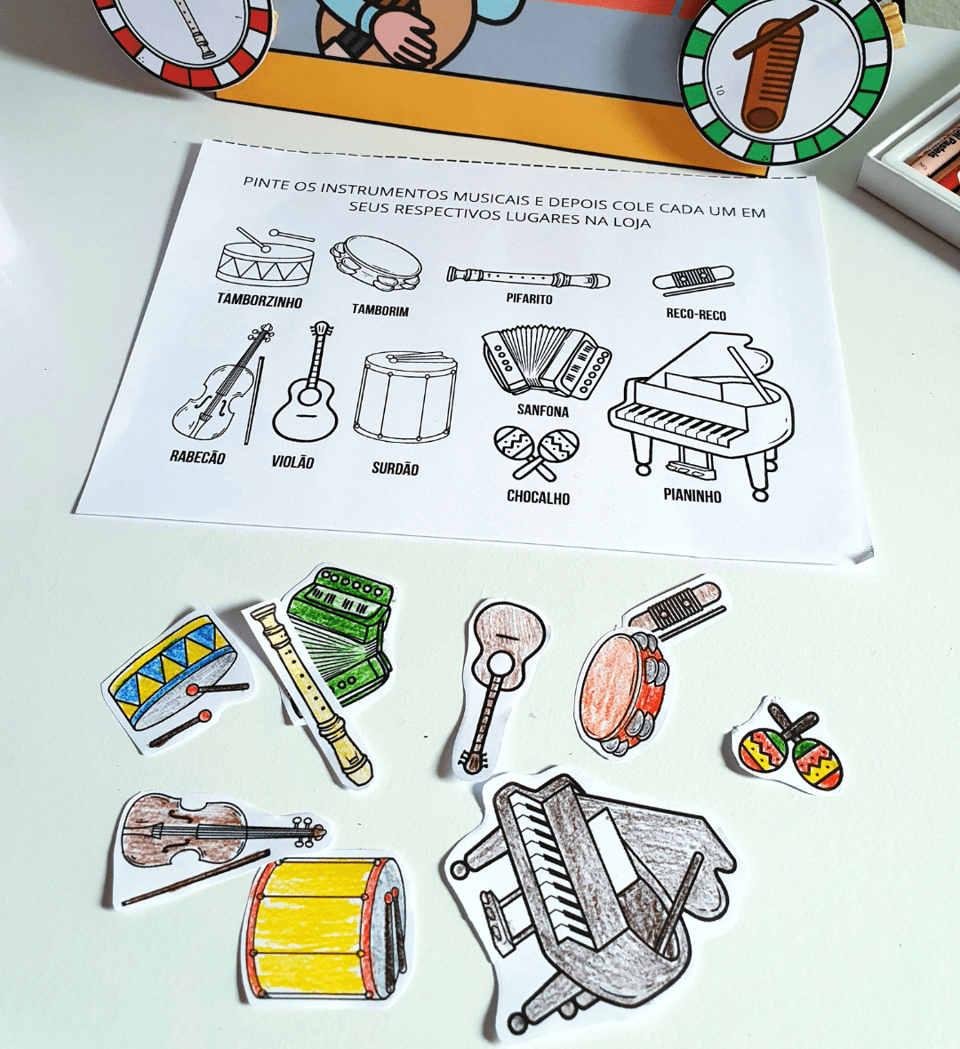 Loja do Mestre André: Luva Musical e Atividade em PDF — amostra 5: Trabalhe música e instrumentos musicais na Educação…