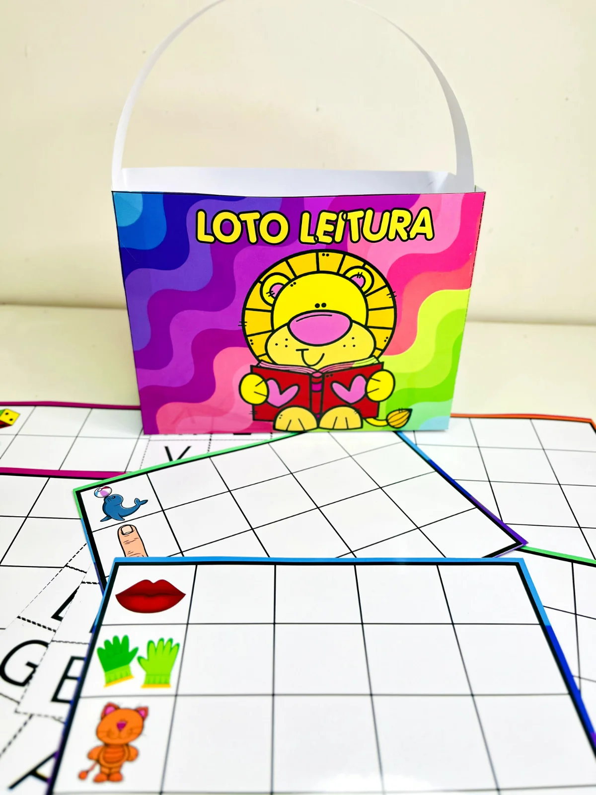 Loto Leitura: Fichas de Palavras Dissílabas em PDF — amostra 1: Jogo de loto com palavras dissílabas e imagens para treinar…