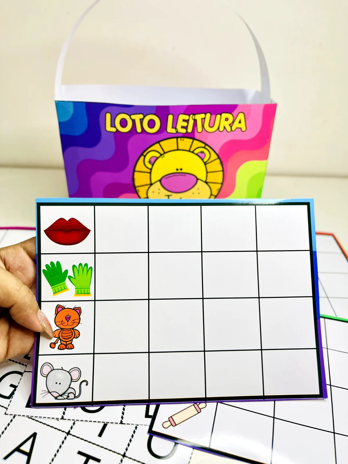 Loto Leitura: Fichas de Palavras Dissílabas em PDF — amostra 2: Jogo de loto com palavras dissílabas e imagens para treinar…