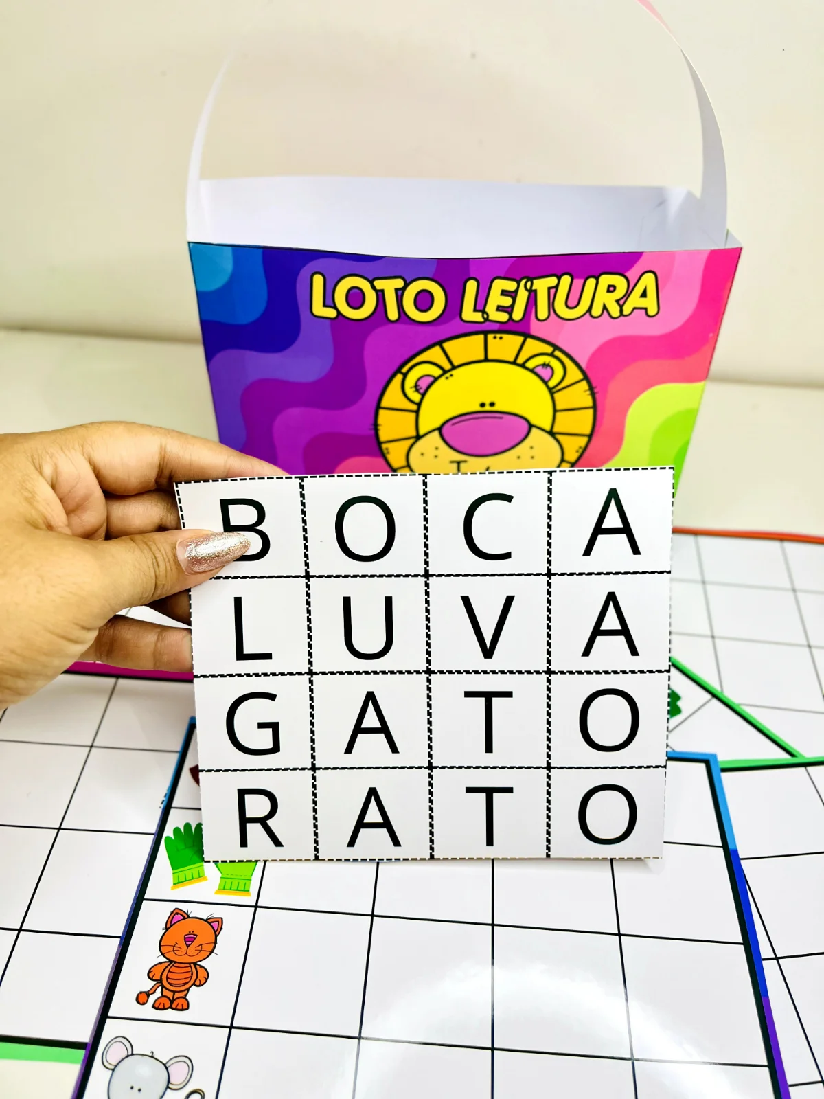 Loto Leitura: Fichas de Palavras Dissílabas em PDF — amostra 4: Jogo de loto com palavras dissílabas e imagens para treinar…