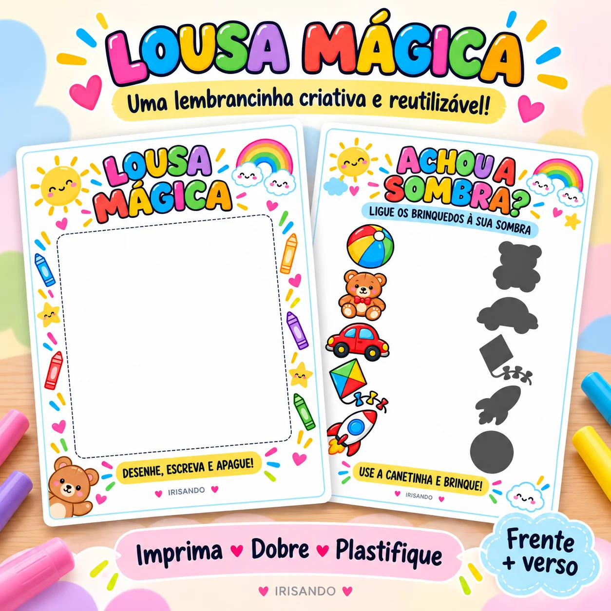 Lousa mágica – desenhe, apague e brinque! — Jogos pedagógicos para Educação Infantil: Lousa mágica reutilizável com jogo…