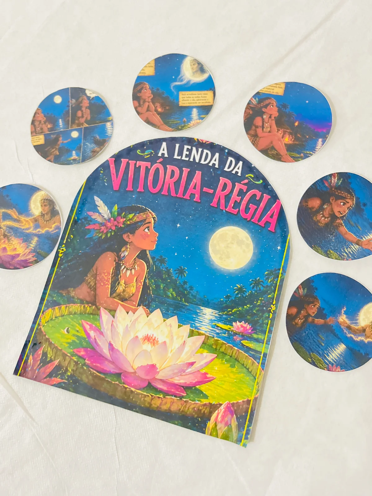Luva - A Lenda da Vitória-Régia 🌙🌸 – Material Pedagógico — amostra 2: A Lenda da Vitória-Régia Você já imaginou um amor…