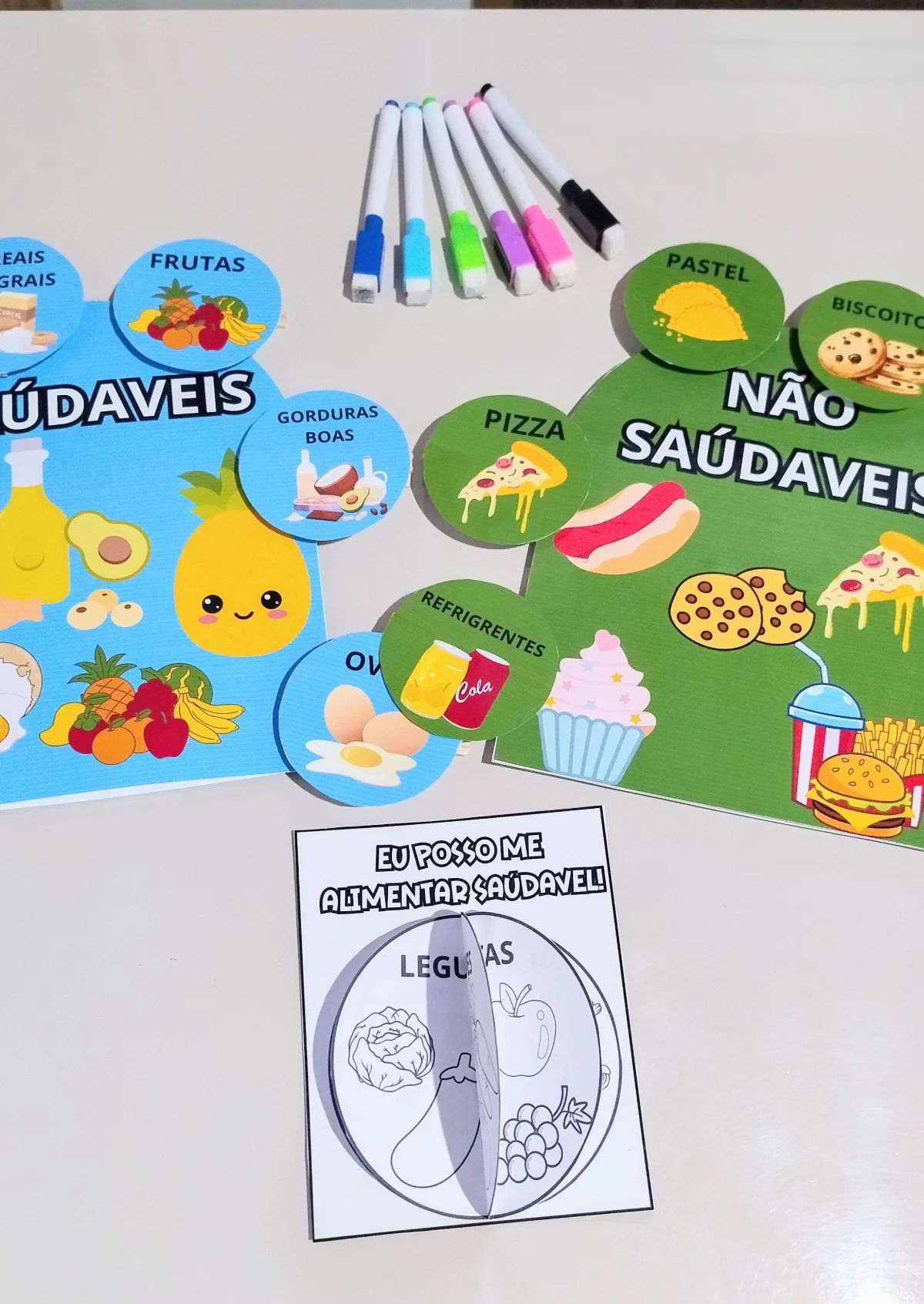 Luva alimentação saudável - Recurso Lúdico — Alfabetização para Educação Infantil: Luva alimentação saudável