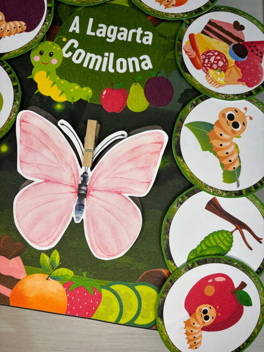 Luva de contação de histórias: “A Lagarta Comilona” — amostra 5: Este lindo recurso é ideal para desenvolver habilidades de…