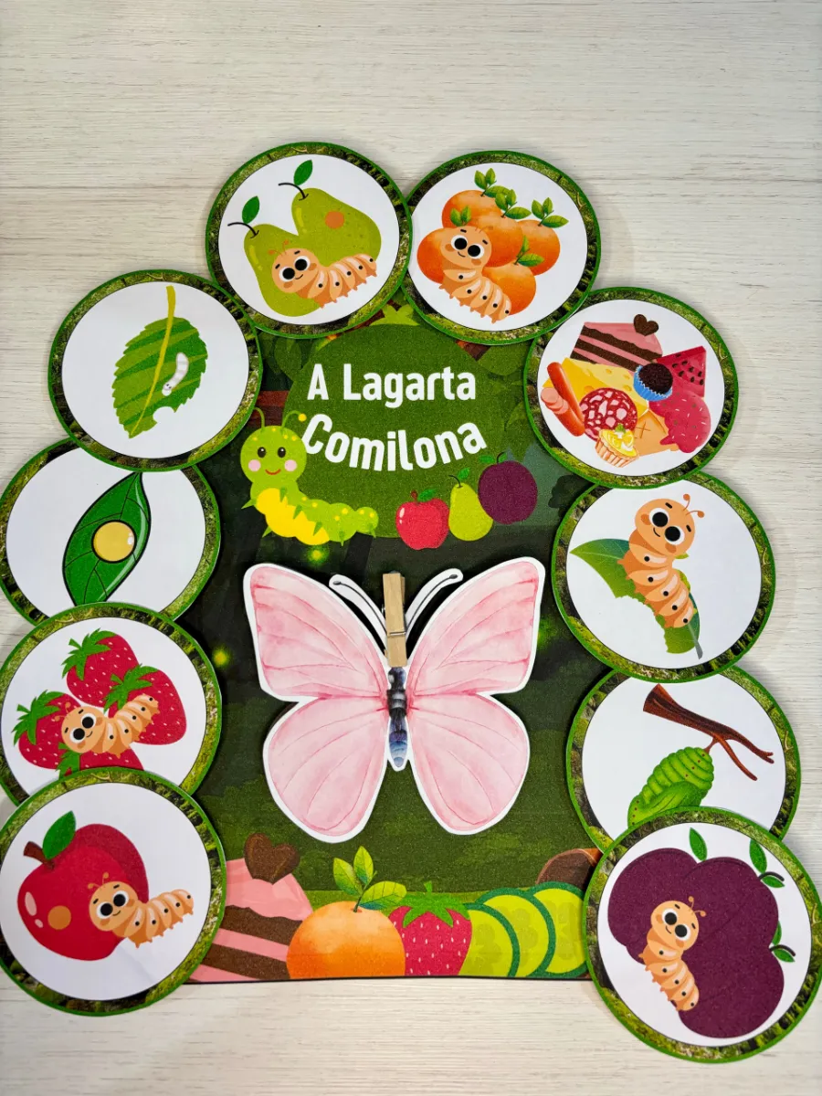 Luva de contação de histórias: “A Lagarta Comilona” — Atividades para Educação Infantil: Este lindo recurso é ideal para…