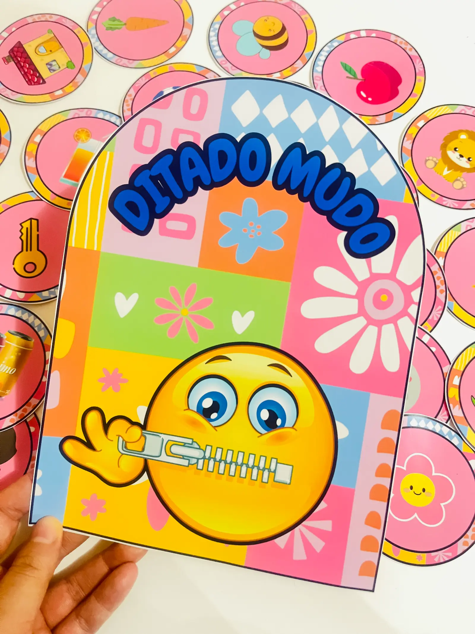 LUVA DE DITADO MUDO – 30 CARDS ILUSTRADOS 🎯✏️ — amostra 2: Transforme o tradicional ditado em um momento muito mais…