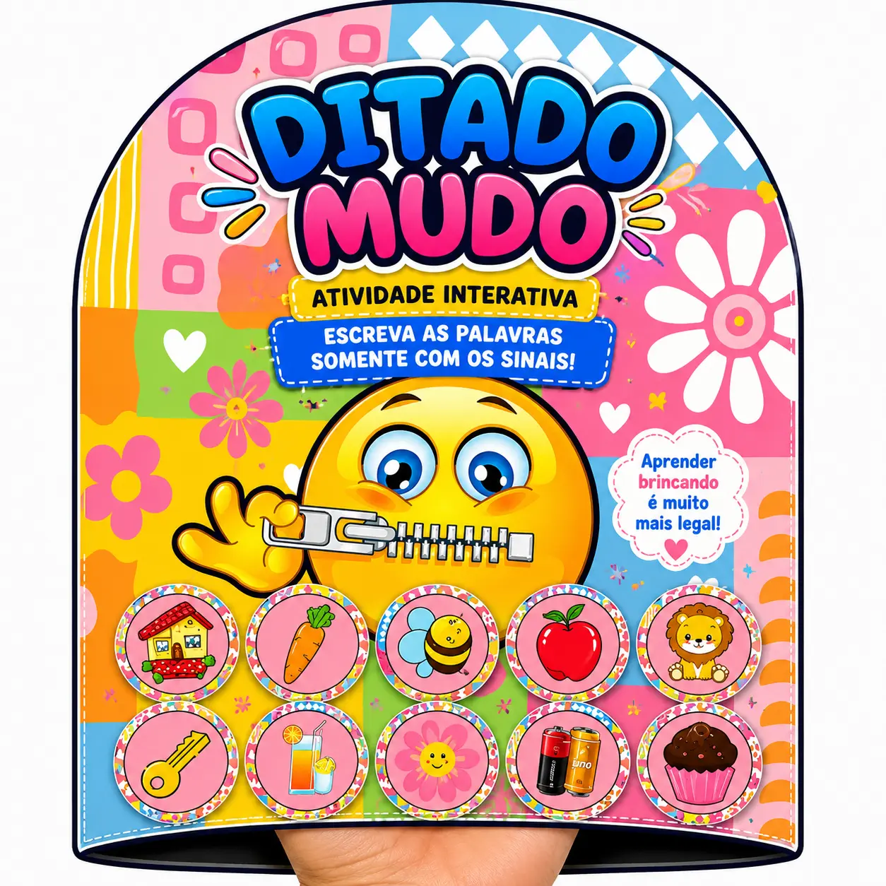 LUVA DE DITADO MUDO – 30 CARDS ILUSTRADOS 🎯✏️ — capa do material
