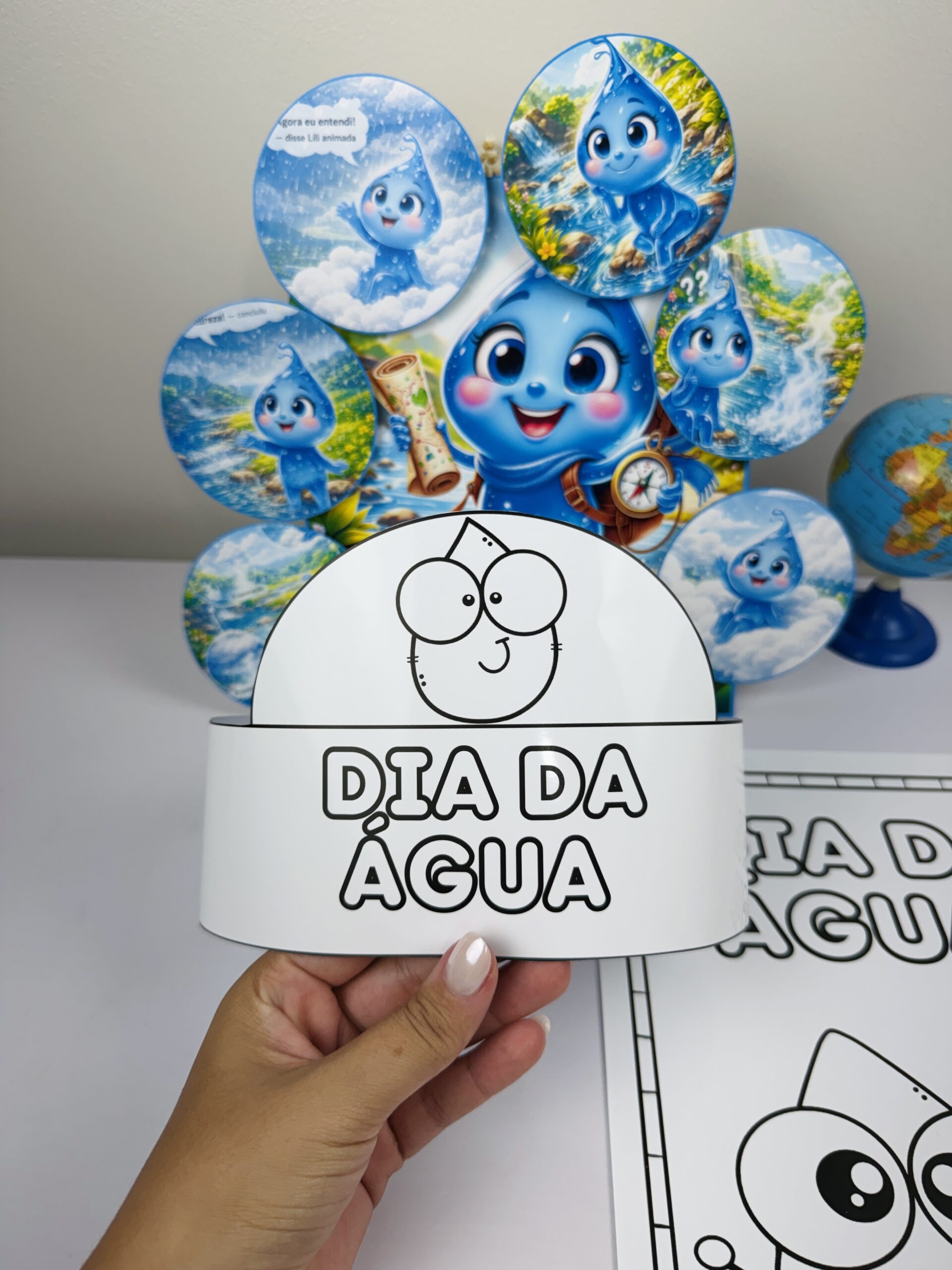 Luva de história: a gotinha viajante – PDF para Imprimir | Educação Infantil — amostra 1: O que vem no material