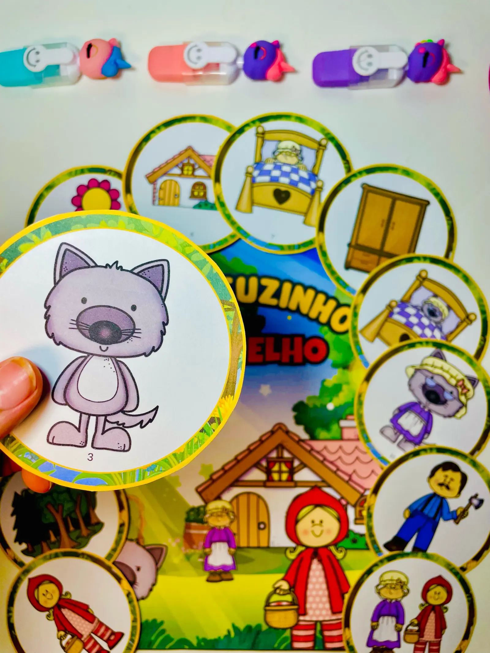 LUVA DE HISTÓRIA: CHAPEUZINHO VERMELHO | Educação Infantil — amostra 1: O que vem no material
