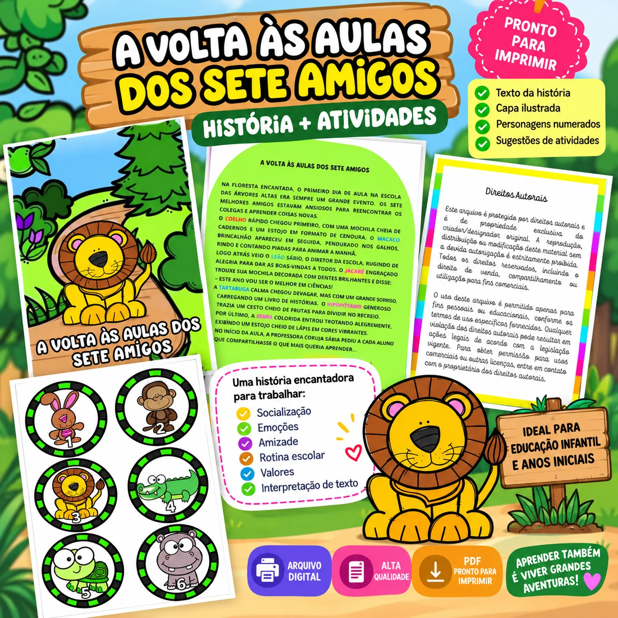 LUVA DE HISTORIA VOLTA AS AULAS - SETE AMIGOS — Alfabetização para Educação Infantil: 🌈História “Na Luva - A Volta às…