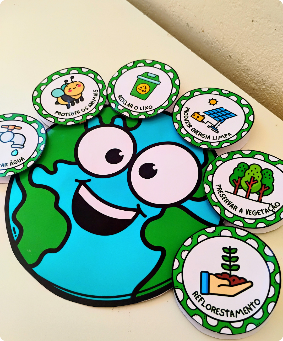 Luva de meio ambiente para imprimir — Educação Infantil — amostra 1: Uma conversa sobre o planeta com apoio lúdico