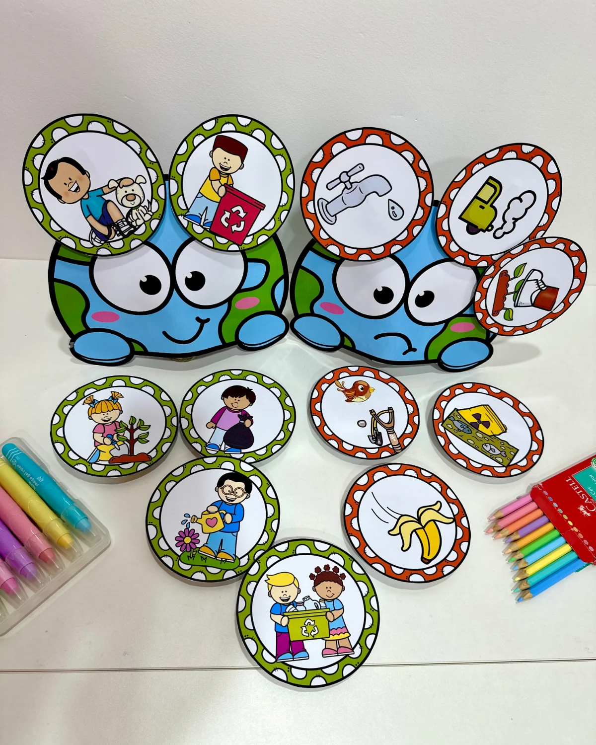 Luva de meio ambiente para imprimir — Educação Infantil — amostra 5: Leve o cuidado com a natureza para a conversa em sala:…