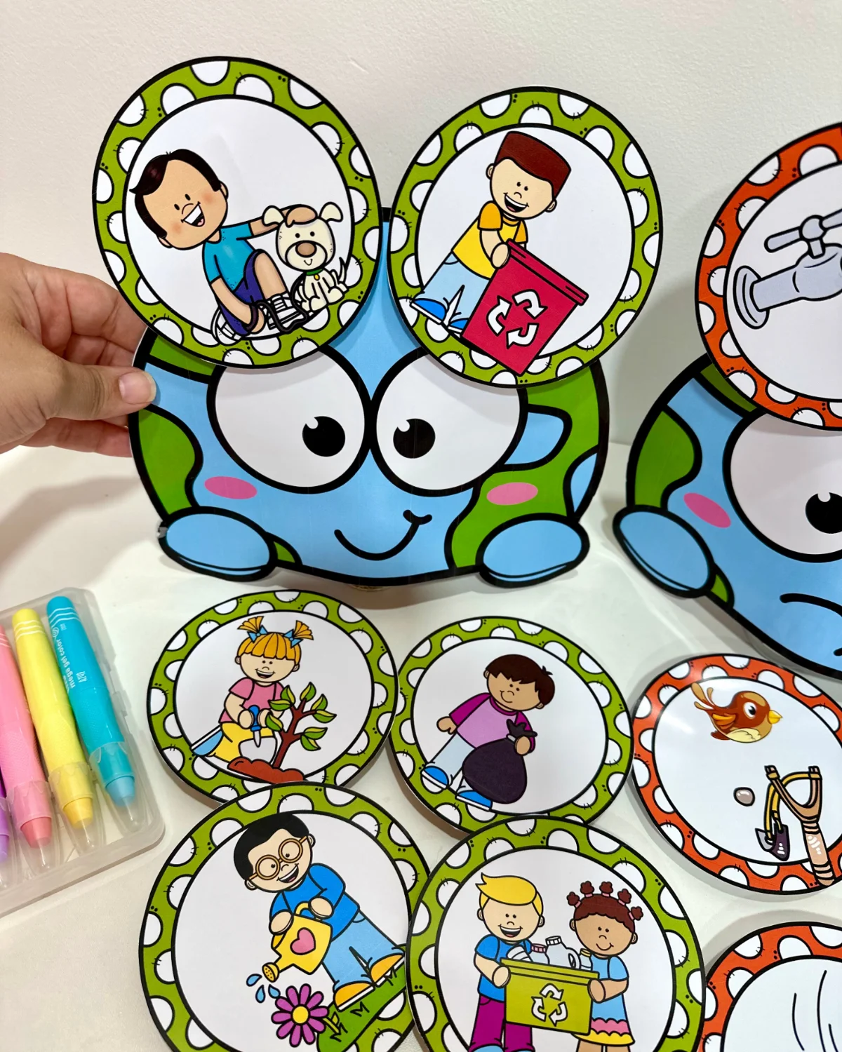 Luva de meio ambiente para imprimir — Educação Infantil — amostra 6: Leve o cuidado com a natureza para a conversa em sala:…