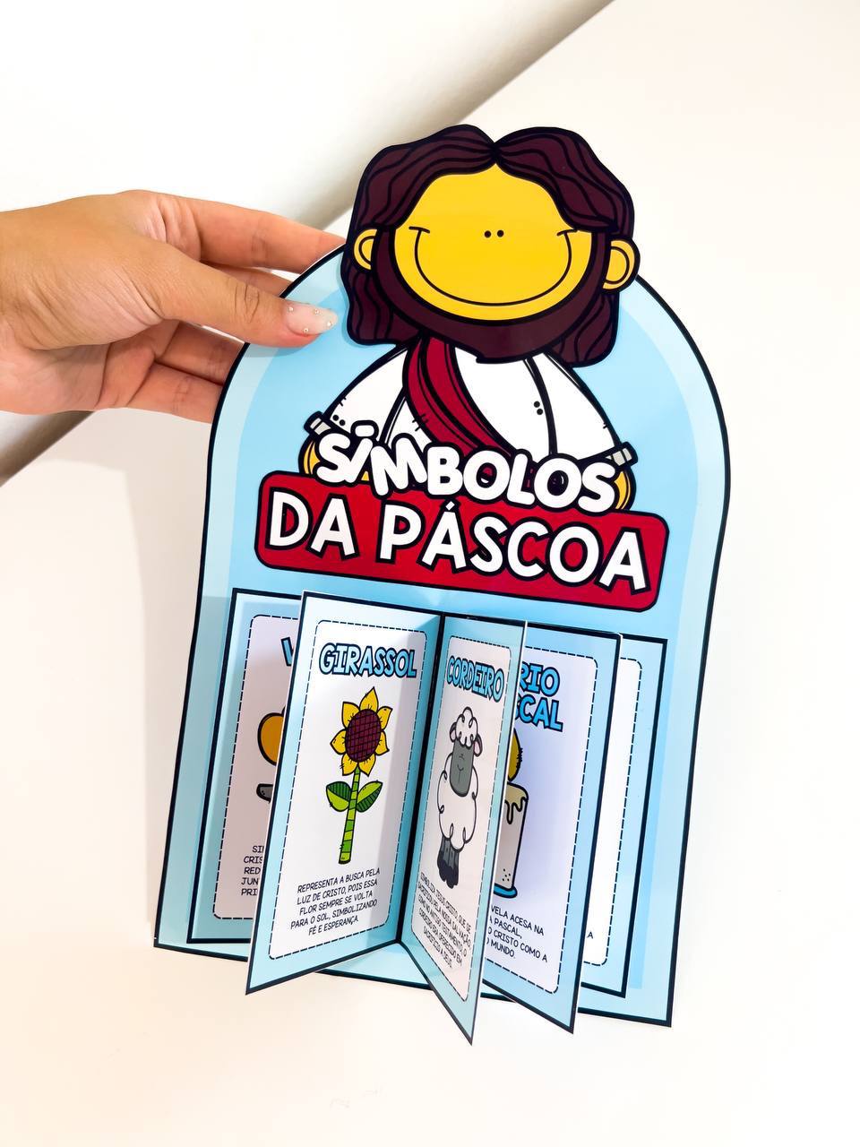 Luva de símbolos da Páscoa para imprimir — amostra 3: O que você encontra no PDF